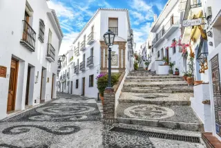 Streets of the white village of Frigiliana